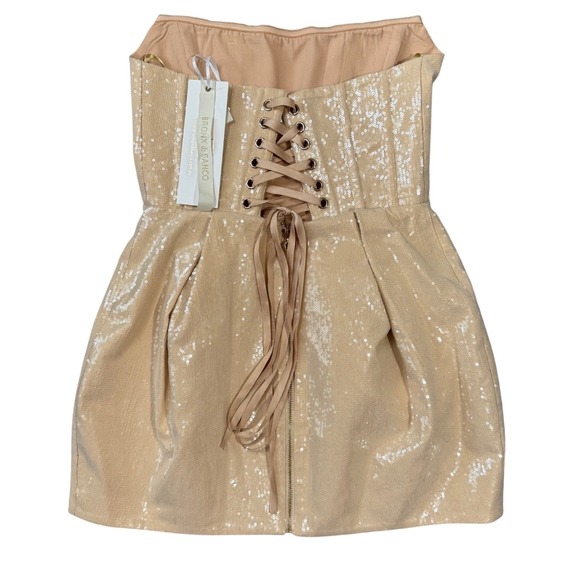 Bronx and Banco Maraya Nude‎ Corset Mini Dress| Viral Revolve |Size US 8 / L NWT - Picture 8 of 10